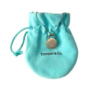 Tiffany & Co. Padlock Pendant Necklace.Sterling Silver 925. SCRATCHES.